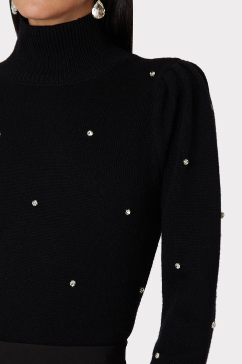 Crystal Embellishment Turtle Neck 2