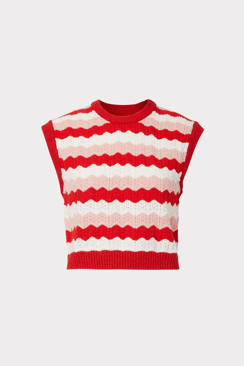 Seashell Pointelle Muscle Tee 0