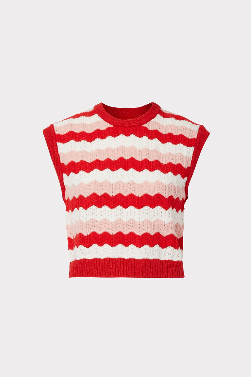 Seashell Pointelle Muscle Tee