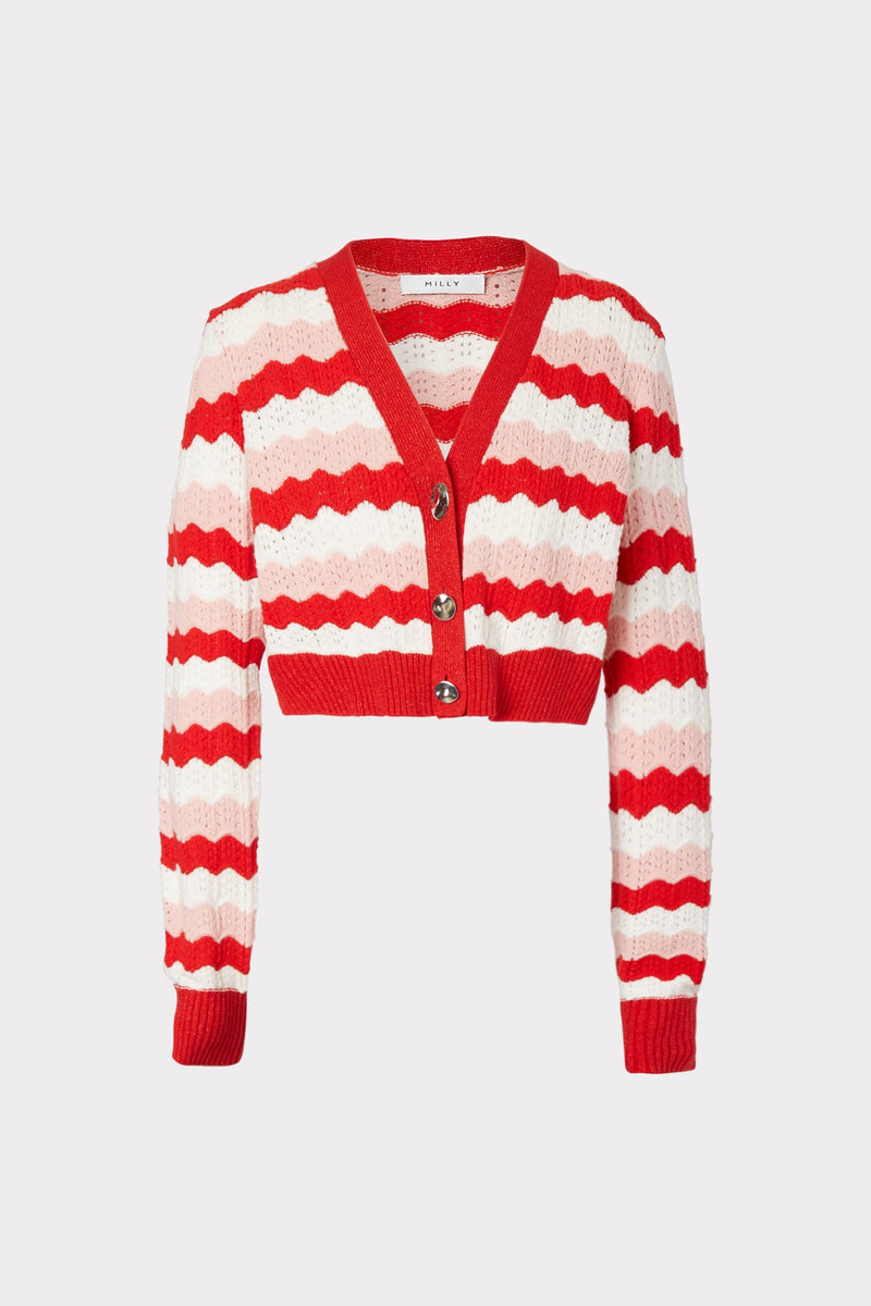 Seashell Pointelle Cardigan